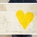 Paris Graffiti, Yellow Heart  -  Wall Art Yellow - 16x20 Paris Photo - French Fine Art Photography Art Print - Paris Decor