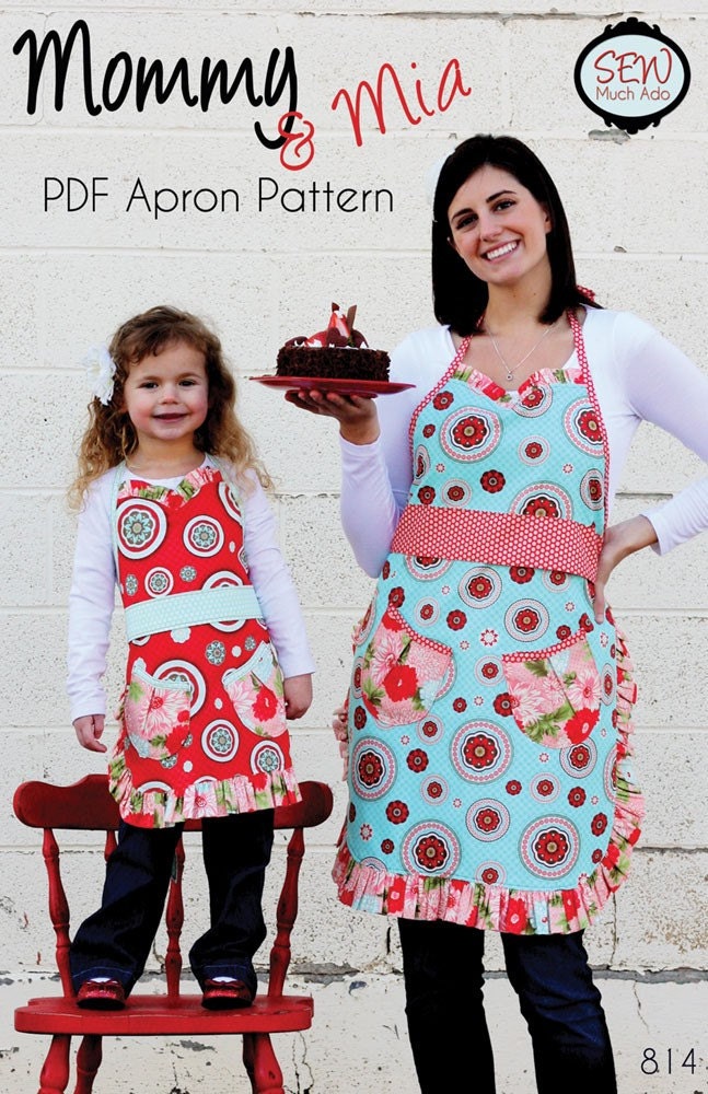 RUFFLE APRON pdf PATTERN - Mommy & Mia by Sew Much Ado