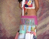 CUSTOM Made to Order LOVE Long Hippy Vintage Patchwork Quilt Skirt