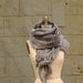 Women's Spring Scarves/ Text Scarves/ Women's Fashion/ Gray Scarves/Text Gone Awry No. 2