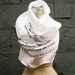 Studio SALE Women's Scarves/ Spring Accessories/White Scarf/ Text Poetry Scarf/ Women's Accessories/Edgy Scarves/ Large scarves