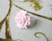 Pink Rose Ring Filigree White