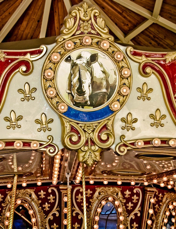 Victorian Rhinoceros Carousel Ride Fine Art Photograph