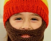 Beard Hat, Knitted Rasta Hat Beard Beanie, Kids-All Sizes, All Colors, Bearded Beanie, Bearded Hat, Bearded Cap