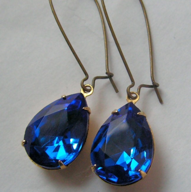 Sapphire Drops - Earrings