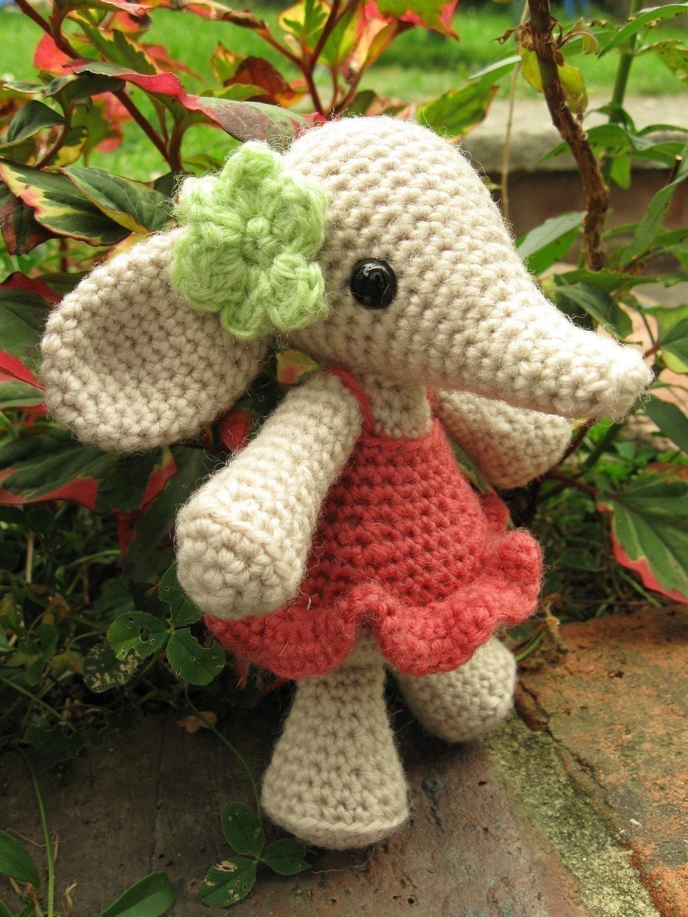 PDF of Flora the Elephant Amigurumi Pattern