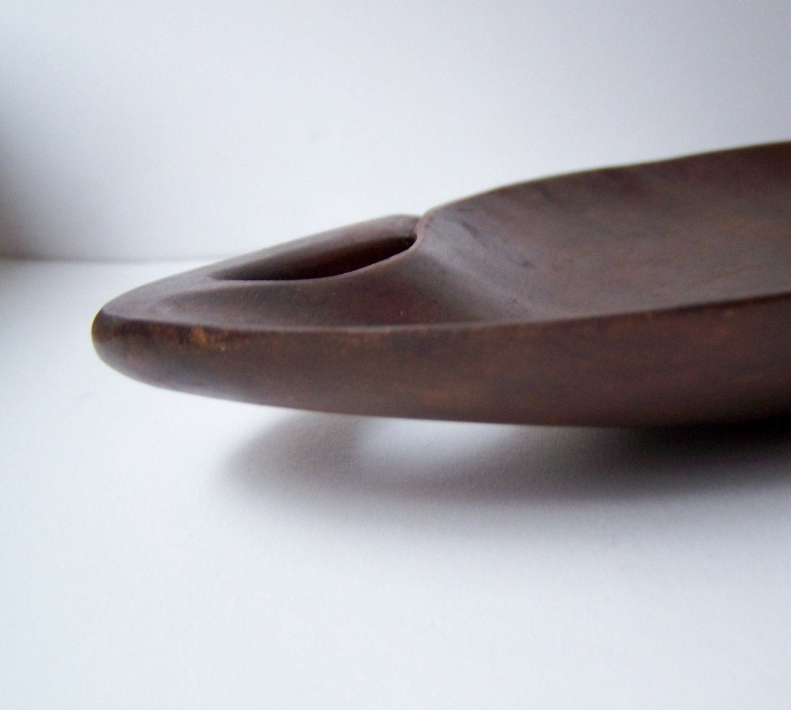 Vintage Wooden Leaf Tray