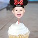 DIY Minnie Mouse Inspired Photo Cupcake Toppers - Color Coordinated with your Party Scheme (Digital File)