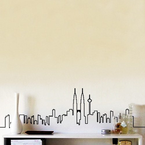 SALES - Kuala Lumpur Skyline - Urban - Wall Decals
