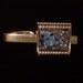 Vintage Tie Clip - 22K Gold Plated with Confetti Lucite in Blue, Grey, and Silver