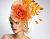 Couture fascinator--Cocktail Hat- Headpiece, Derby Hat