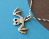 Cute Tiny Bat Necklace Pendant sterling silver Girl Teen Kids Jewelry Charm Vampire Goth mom  for her spring