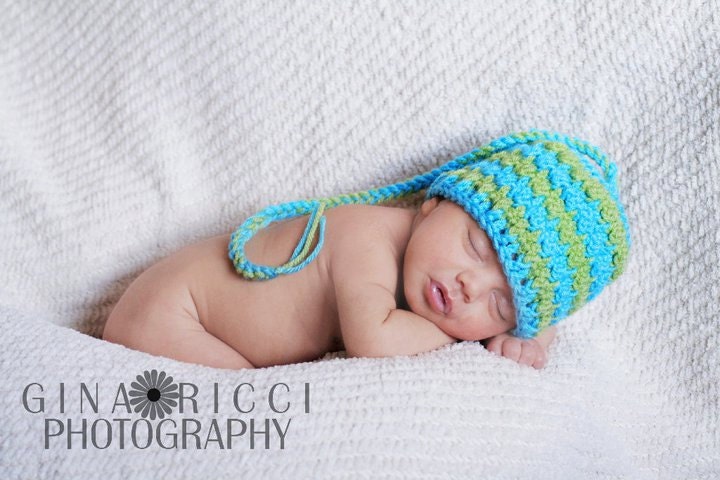 Baby Hat CROCHET PATTERN Easy Pixie with Tail
