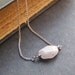 The Calm Before The Storm. Rose Quartz and sterling silver simply dainty necklace