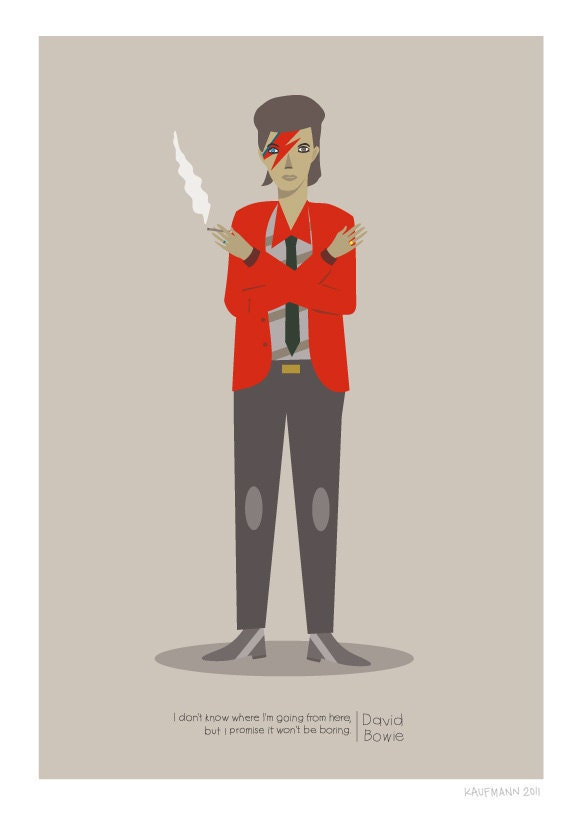 David Bowie Print - 8x10 or A4