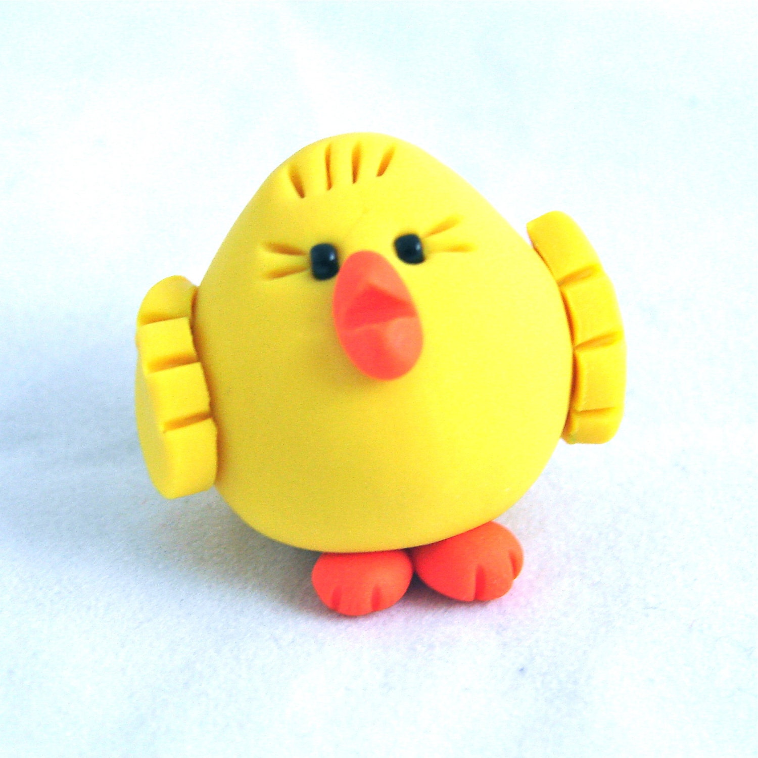 Baby CHUBBY CHICK - Polymer Clay Animal Totem Figurine or Ornament