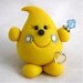 March Birthstone PARKER - Polymer Clay Character with Swarovski Aquamarine Crystal
