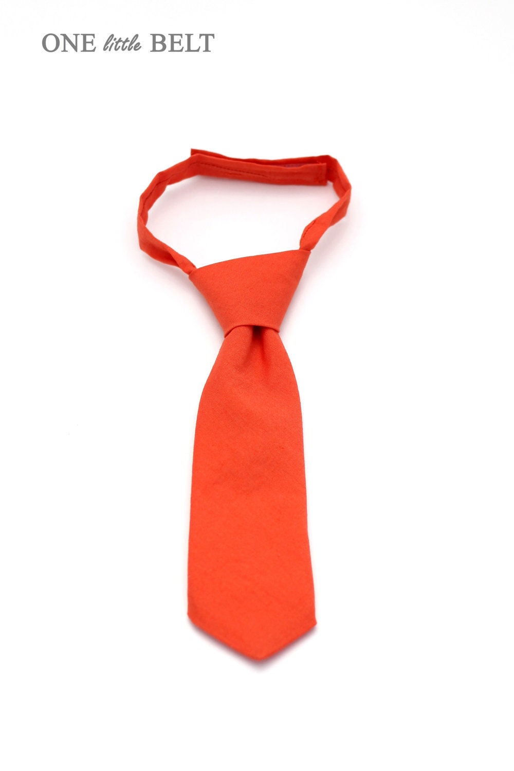 Toddler  and Baby Boy's Necktie- Tangerine Newborn- 7 years
