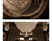 Antique Typewriter - Two 5x7 Fine Art Photographs - Home, Office or Library Decor - Gifts Under 50 - Choose Your Holiday Sale