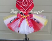 Jesse the Cowgirl- Red,White,Yellow baby/child Tutu Set- 2T/3T, 4T/5T