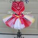 Jesse the Cowgirl- Red,White,Yellow baby/child Tutu Set- 2T/3T, 4T/5T
