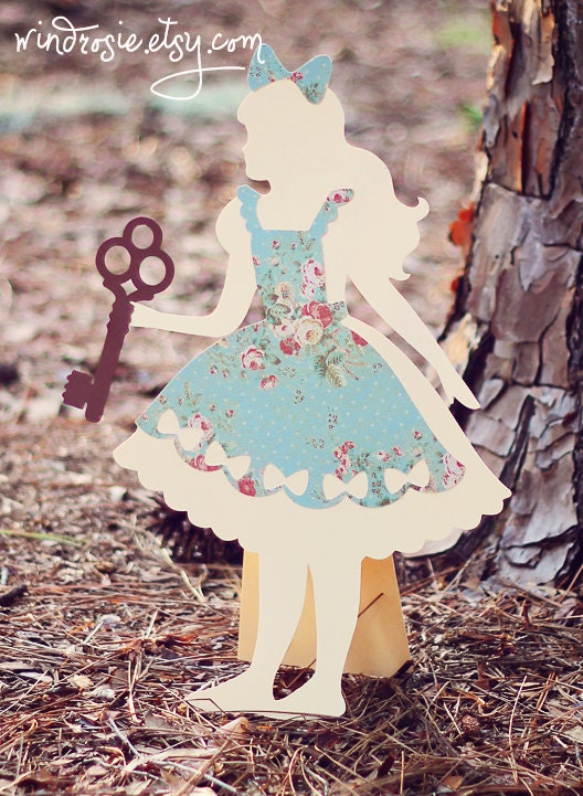 Alice In Wonderland- Alice  Silhoette Cut Out - Party Centerpiece Prop Room Decor