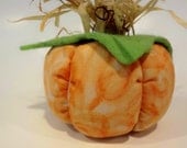Orange Swirl Fabric Pumpkin, Fall, Autumn, Halloween, Harvest, Thanksgiving, Seasonal Decor, Modern Pumpkin, Mod, October