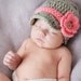 Newborn Baby Girl Infant Newsboy Flower Hat