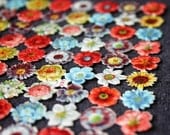 Flower power. Antique die cut scrap paper.