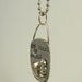 She Talks To Angels - Up Cycled Sterling Silver And PMC - Art Jewelry Pendant - Echo Friendly - 708