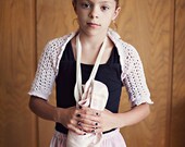 Girls Ballet Shrug -Pale Pink custom size 8-12 years, Free US Shipping