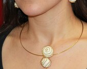 3 Spinning Cat Hair Orbs Necklace and Earring Set