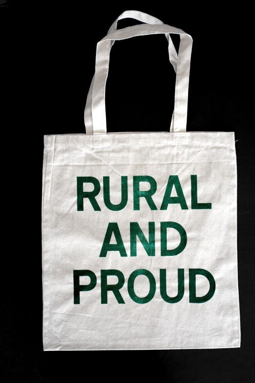 Uniquely Imperfect  RURAL and PROUD Canvas Grocery Tote Bag