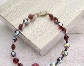 Vintage Ruby Swarovski Crystal Bracelet