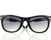 Sale - Vintage 80's Wayfarer "Cruiser 1" marbled purple and black sunglasses - FREE DOMESTIC SHIPPING