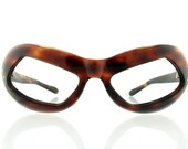 Amazing rare vintage deadstock 1960's tortoiseshell Space Age Atomic bubble eskimo eyeglasses - FREE DOMESTIC SHIPPING
