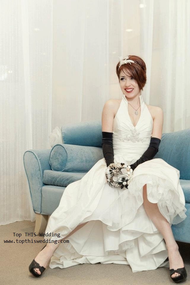 Medium BLACK and WHITE- Vintage Brooch Bouquet
