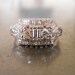 Art Deco Diamond Engagement Ring with Platinum and Gold