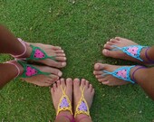 Barefoot Sandals Childs Crochet Pattern Girl summer accessory - PDF photo prop - girl beach accessory