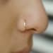 Nose Ring/Cuff 14K Solid Yellow Gold  Non Pierced Textured Cuff  Hoop Earring Cartilage/catchless/tragus/helix/nose ring