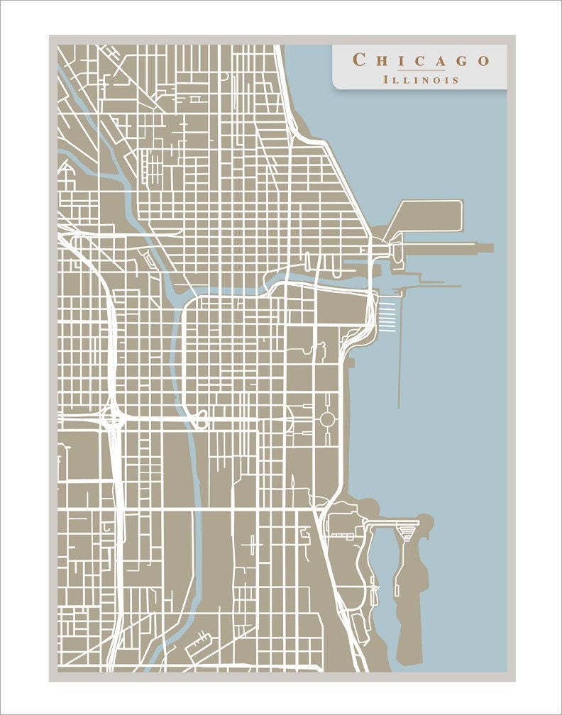 chicago map art