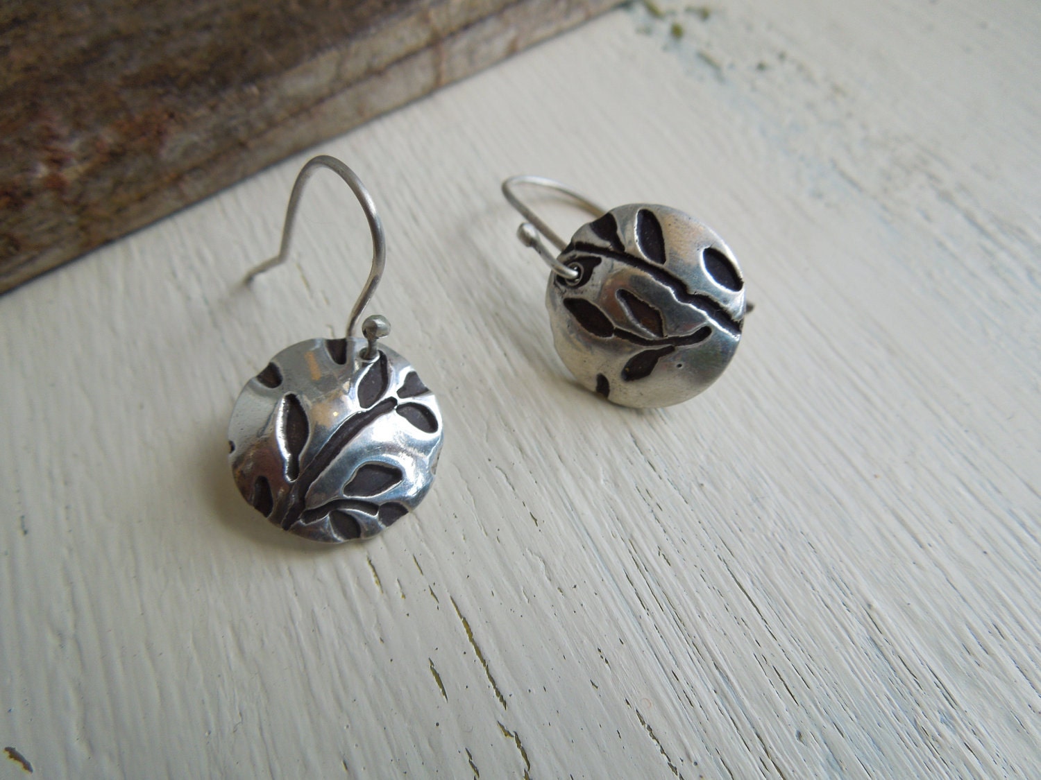 ARTisan Made "Nature Inspires Me" Earrings - PMC - Sterling Silver - OOAK
