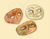 The Triangle - Giclee Print - Emotion Face Art Print - Face moods Print - Limited Edition Giclee Print