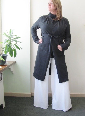 Organic Clothing Long Pleated Sweater (Organic Hemp) by Maggie