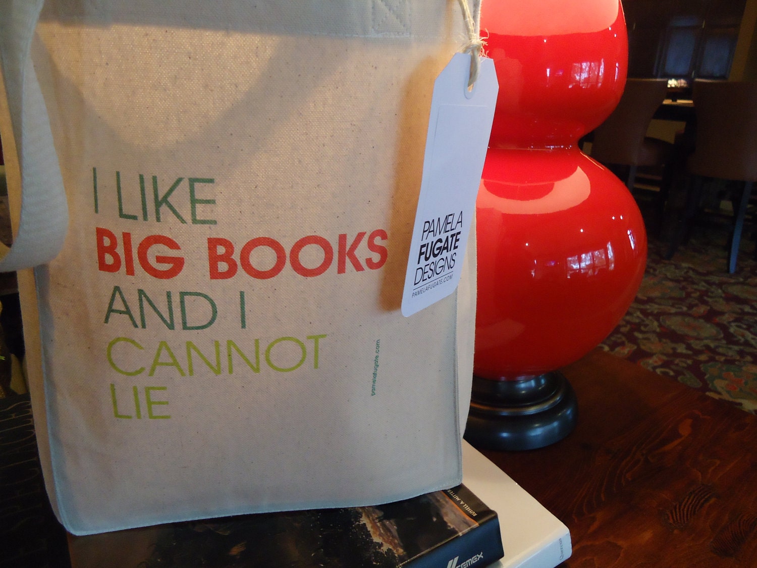 I Like Big Books And I Cannot Lie - Small Gift Tote Bag - FREE SHIPPING - PamelaFugateDesigns