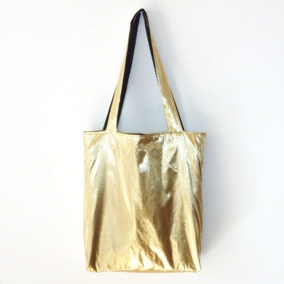 Metallic Gold Tote Bag