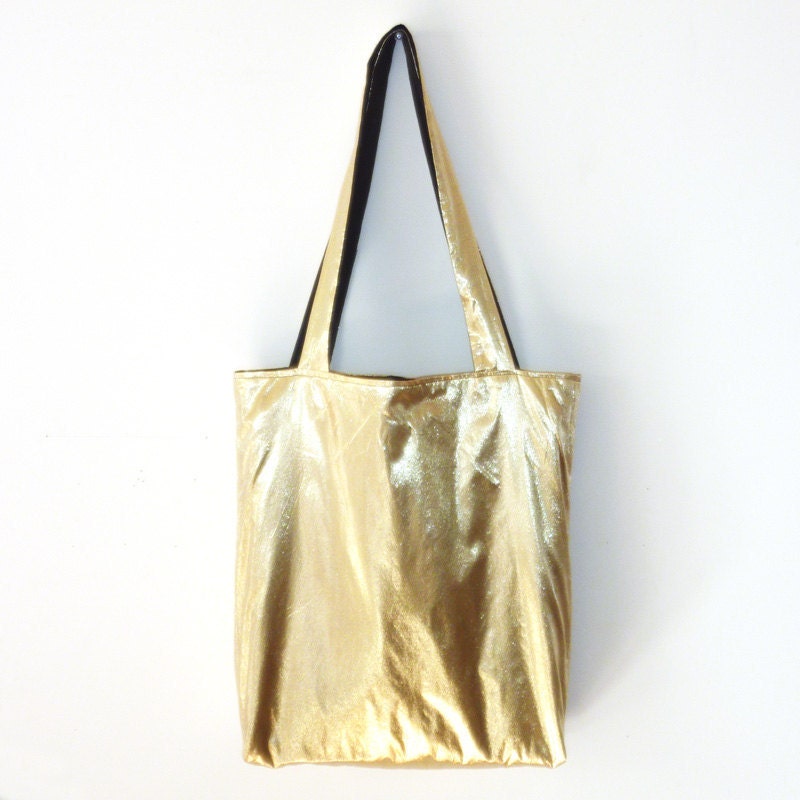 Metallic Gold Tote Bag