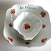 Vintage French - Le Lourioux Square Vegetable Bowl and 4 Small Bowls - Strawberry by Louis Lourioux - 1920s - 1940s