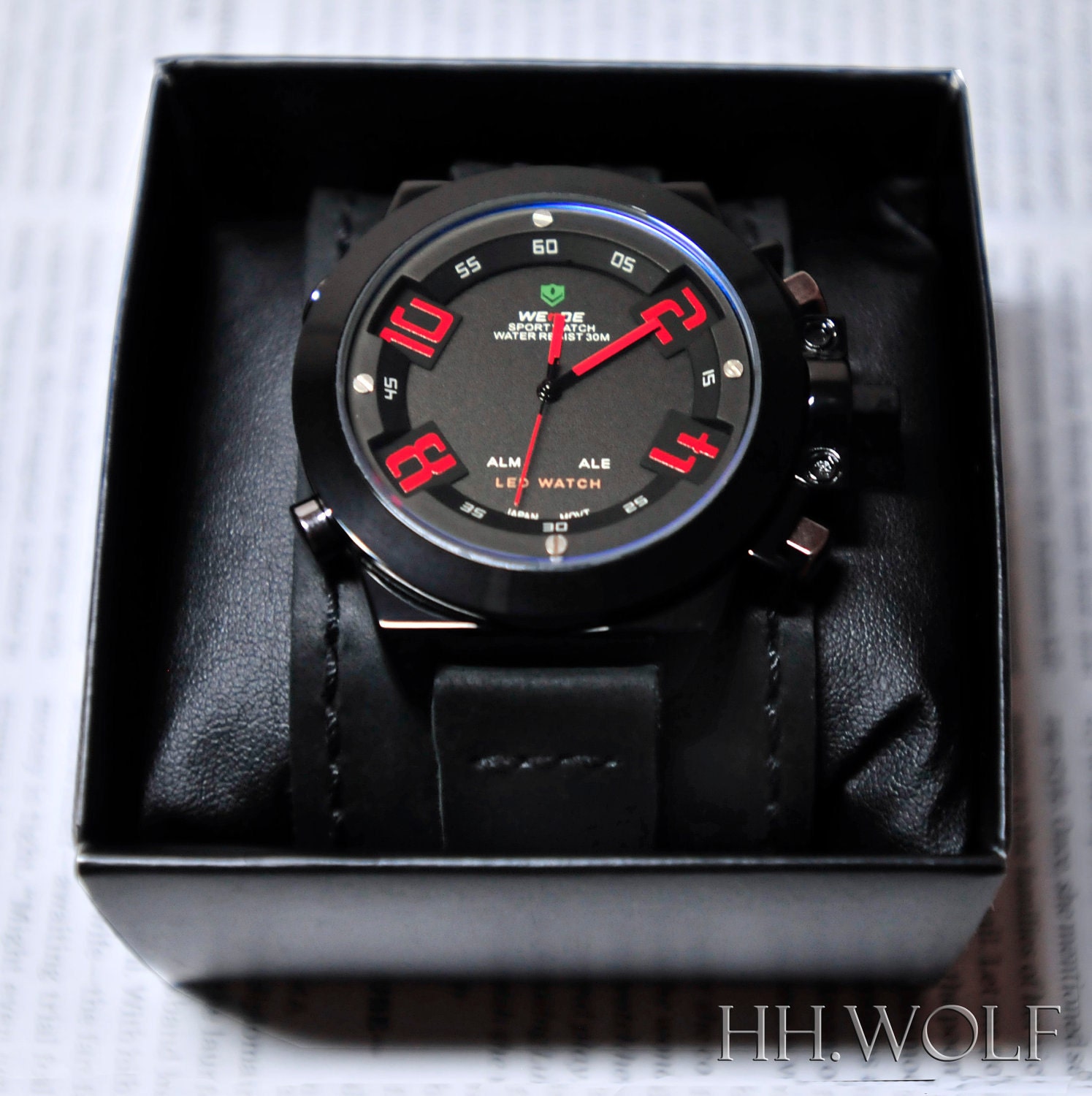 Men's Leather Quartz Watch - SALE - Worldwide Shipping - Luxury Sports Watch - USA Hand Made