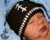 Crochet Baby Hat, Boys Football Hat, Newborn Hat, Baby Hat, Newborn Photo Prop